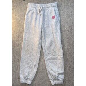 Old Navy Girls Sweat Pants Jogger Size 4T Gray Pink Heart
